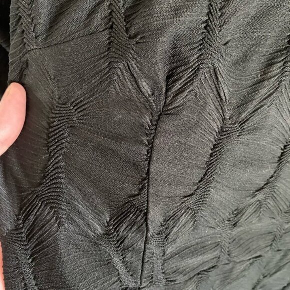 Disturbia Black Textured Long Sleeve Asymmetrical Hi-Lo Dress Goth Witch - Picture 2 of 6